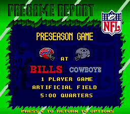 Troy Aikman NFL Football screenshot 5 for Sega Genesis